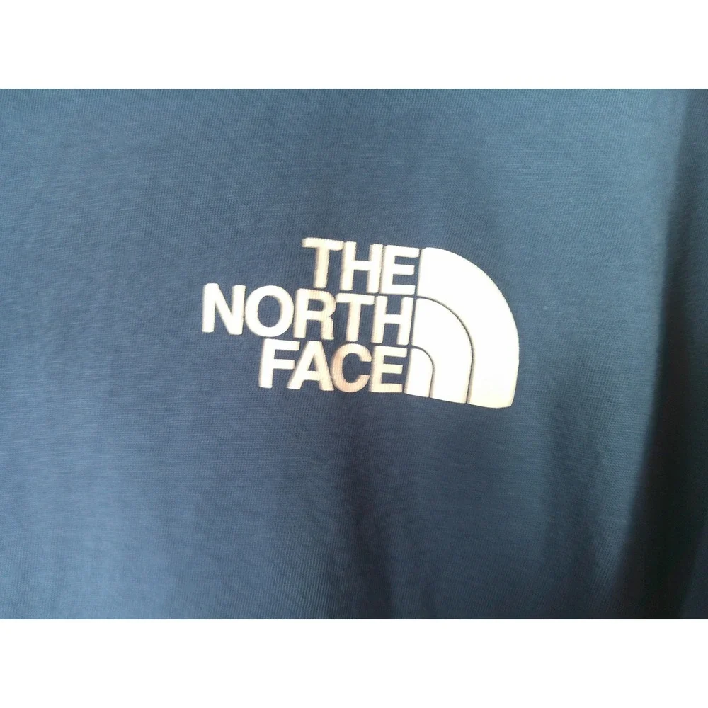 The North Face Men's Blue Design Box Logo Graphic T-Shirt XL Cotton